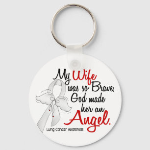 Angel 2 Wife Lung Cancer Sleutelhanger