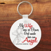 Angel 2 Wife Lung Cancer Sleutelhanger (Voorkant)