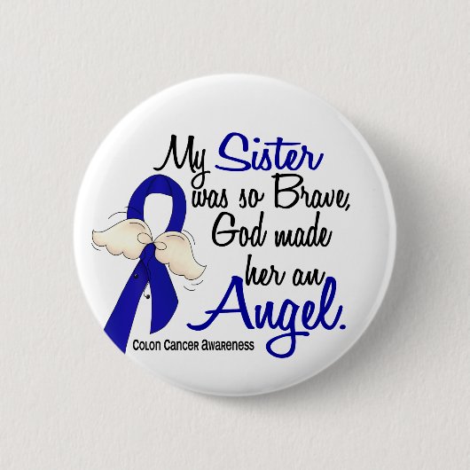 Angel 2 zuster Colon Cancer Ronde Button 5,7 Cm (Voorkant)