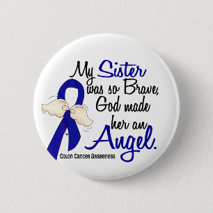 Angel 2 zuster Colon Cancer Ronde Button 5,7 Cm