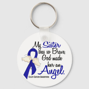 Angel 2 zuster Colon Cancer Sleutelhanger