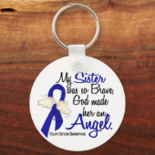 Angel 2 zuster Colon Cancer Sleutelhanger (Voorkant)