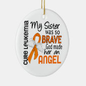 Angel 2 Zuster Leukemie Keramisch Ornament (Rechts)