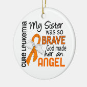 Angel 2 Zuster Leukemie Keramisch Ornament (Links)