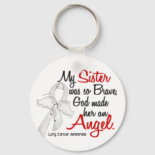 Angel 2 Zuster Lung Cancer Sleutelhanger