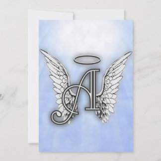 Angel Alphabet A Initiaal Kaart