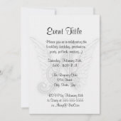 Angel Alphabet A Initiaal Latter Wings Halo Kaart (Voorkant)