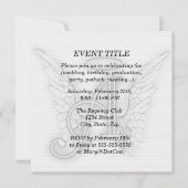 Angel Alphabet A Initiaal Latter Wings Halo Kaart (Voorkant)