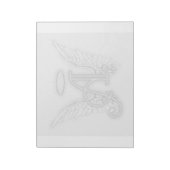Angel Alphabet A Initiaal Latter Wings Halo Notitieblok (Linkerzijde)