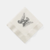 Angel Alphabet A Initiaal Latter Wings Halo Servet (Hoek)