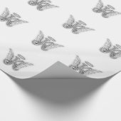 Angel Alphabet K Initiaal Letter Wings Halo Cadeaupapier (Hoek)