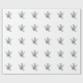 Angel Alphabet L Initiaal Letter Wings Halo Cadeaupapier (Vlak)