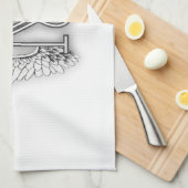 Angel Alphabet M Initiaal Letter Wings Halo Theedoek (Quarter Fold)