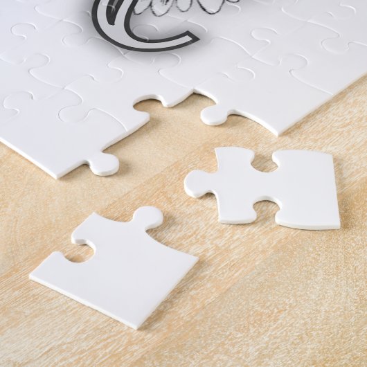 Angel Alphabet R Initiaal Letter Wings Halo Legpuzzel (Zijkant)