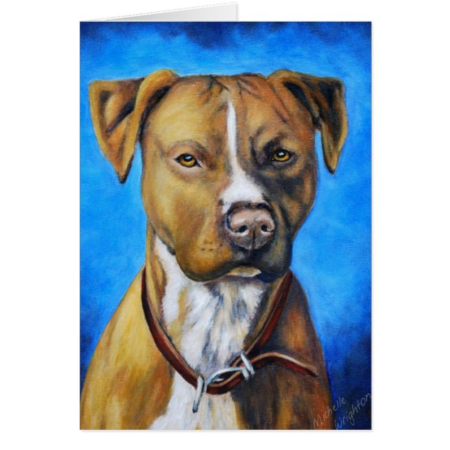 Angel American Staffordshire Terrier Dog Art (Voorkant)