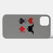 Angel and Devil Kaart Suits Donkergrijze iPad Case (Achterkant (horizontaal))
