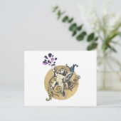 angel and wine briefkaart (Staand voorkant)