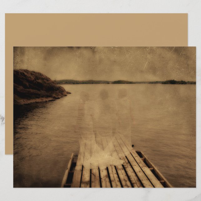 Angel  Antiek Brown Sepia Texture (Voorkant / Achterkant)