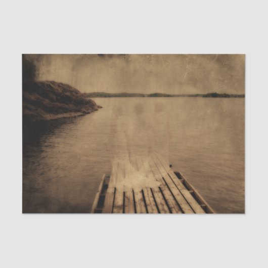 Angel Antiek Brown Sepia Texture Tissuepapier (Voorkant)