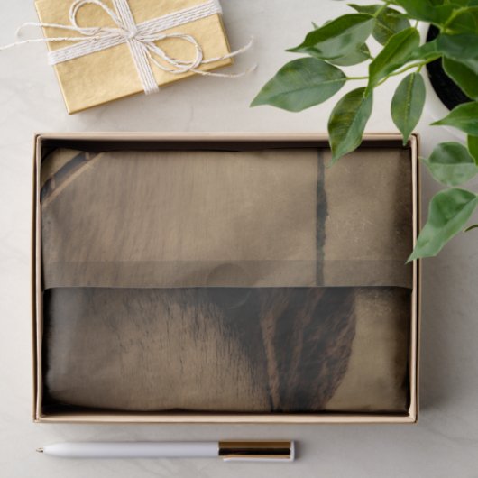 Angel Antiek Brown Sepia Texture Tissuepapier (Geschenk)