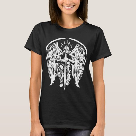 Angel Archangel Michael Warrior Gift T-shirt (Voorkant)