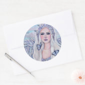 Angel art A new Beginning door Renee Lavoie Ronde Sticker (Envelop)