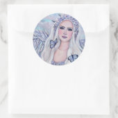 Angel art A new Beginning door Renee Lavoie Ronde Sticker (Tas)