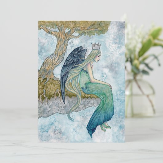 Angel Art beroemd gemaakt door Holly Durr Bedankkaart (Staand voorkant)