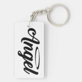 Angel Art Cool Tekst Graphic Word Text Art Schatti Sleutelhanger (achterkant)