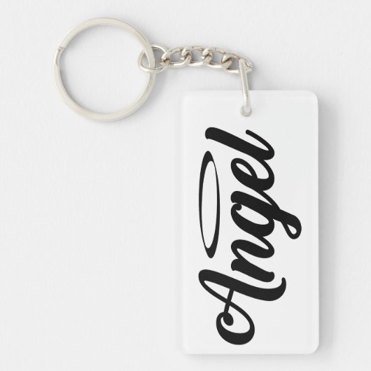 Angel Art Cool Tekst Graphic Word Text Art Schatti Sleutelhanger (Voorkant)