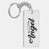 Angel Art Cool Tekst Graphic Word Text Art Schatti Sleutelhanger (Voorkant Links)