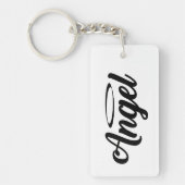 Angel Art Cool Tekst Graphic Word Text Art Schatti Sleutelhanger (Voorkant)