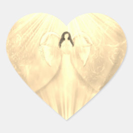 Angel Art Geel Aartsengel Uriel Bidden Stickers