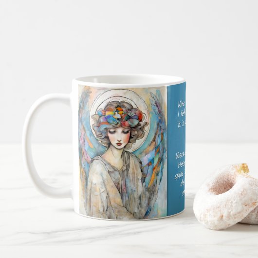 Angel Art & Sayings No. 1 of 12 different Mugs Koffiemok (Met donut)