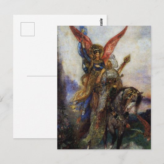 Angel Art van de Arabische dichter Gustave Moreau Briefkaart (Voorkant / Achterkant)