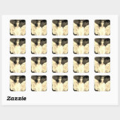 Angel Art Wings Halo Mooie Art Beige Bruin Vierkante Sticker (Vel)
