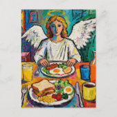 Angel at Breakfast Briefkaart (Voorkant)