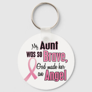 Angel AUNT Breast Cancer T-shirts en kleding Sleutelhanger