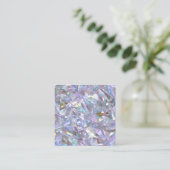 Angel Aura Quartz Crystal Diamond Gemstone Planner Vierkante Visitekaartje (Staand voorkant)