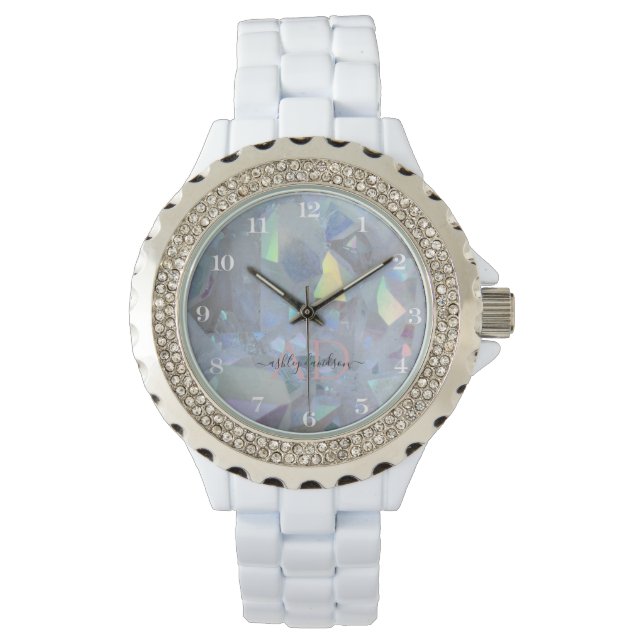 Angel Aura Quartz | Crystal Monogram Watch Horloge (Voorkant)