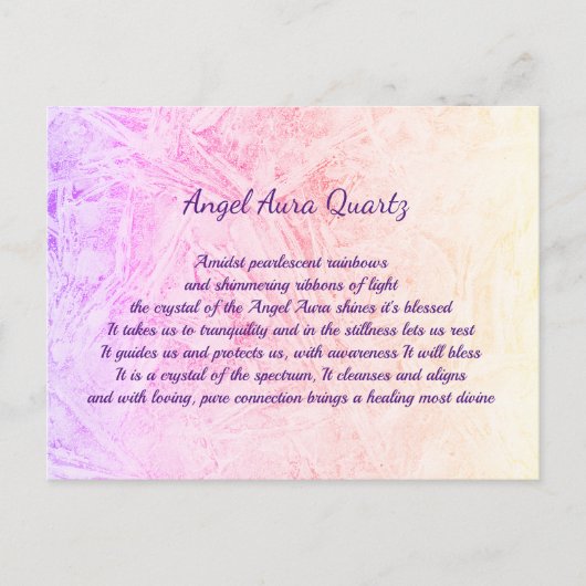 Angel Aura Quartz kristal design Briefkaart (Voorkant)