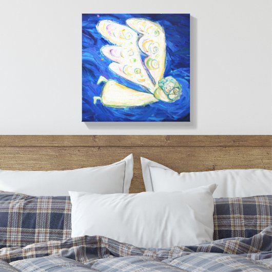 Angel & Baby Art (12-inch x 12-inch vierkant - Ran Canvas Afdruk (Insitu (Slaapkamer))
