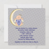 Angel Baby Boy Shower Kaart (Achterkant)