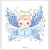 Angel Baby Boy Sticker (Vel)