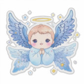 Angel Baby Boy Sticker (Voorkant)