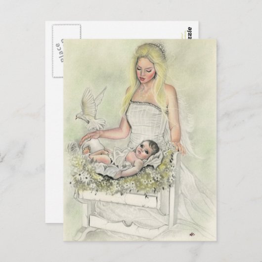 Angel baby briefkaart (Voorkant / Achterkant)