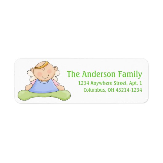 Angel Baby First Halloween Return Address Labels (Voorkant)