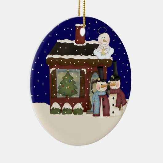 Angel Baby kerst Keramisch Ornament (Rechts)