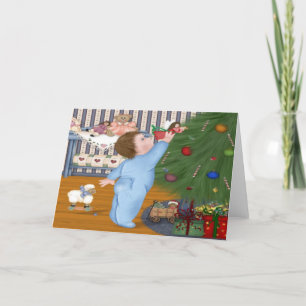 Angel Baby kerstKaart Feestdagen Kaart