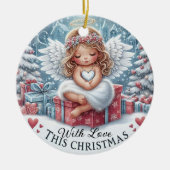 Angel baby kerstversiering, vakantie ornament (Voorkant)